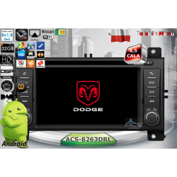 Radio dedykowane Dodge Durango 2011 -2013r. Android 9 CPU 8x1.87GHz Ram4GB Dysk32GB DSP DVD GPS Ekran HD MultiTouch OBD2 DVR DVBT BT Kam